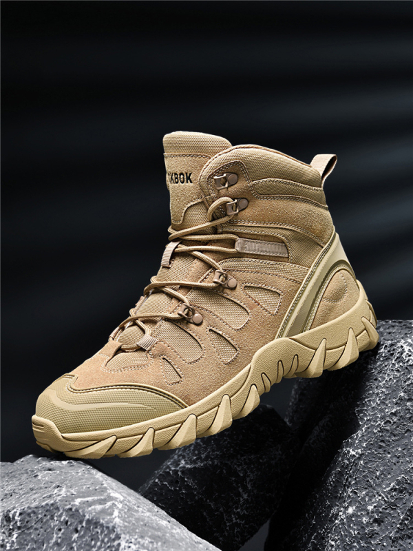 Meeste kõrged matkasaapad tõelisest nahast, lehma veluur + oksfordi kangas; täiskasvanutele; sobivad matkamiseks ja telkimiseks; litsentsitud erabränd