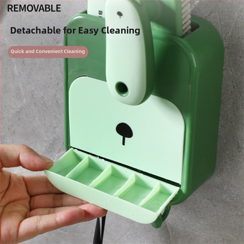 Kangmi plastový set mydlovej nádoby s kefkou, nástenný držiak mydla s prísavkou a krytom, 72 kusov