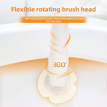 Miaojie Jednorazová sada kefy na toaletu s integrovaným čistiacim prostriedkom, nástenný držiak, so špongou