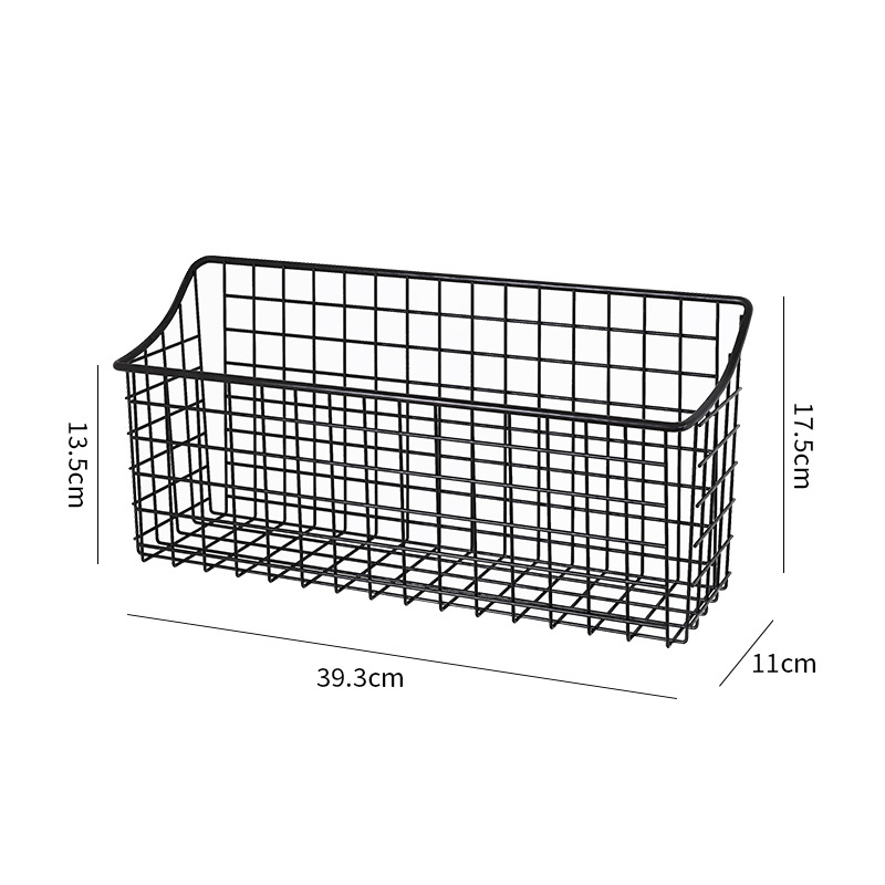 Željezna košara za skladištenje u japanskom stilu – zidna, bez bušenja, za kupaonicu i kuhinju