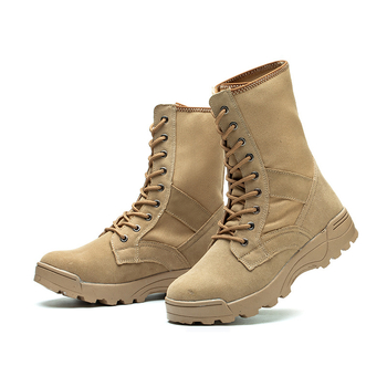 Little Warrior Sivatagi taktikai csizmák férfiaknak, védelmet nyújtó az ütés ellen, átütés és tűzálló; suede bőr + tűzálló vászon