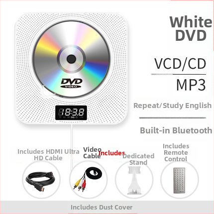KC-608 DVD плеър — Мултиформатно възпроизвеждане (CD, MP3, WMA, VCD, DVD, DVD±R/RW), 5V DC, 10W, Дисплей, 3.5 мм аудио изход