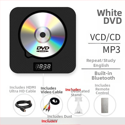 KC-608 DVD плеър — Мултиформатно възпроизвеждане (CD, MP3, WMA, VCD, DVD, DVD±R/RW), 5V DC, 10W, Дисплей, 3.5 мм аудио изход