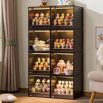 Figūru uzglabāšanas kastīte, akrila, putekļusizturīga, ar nodalījumiem, 60 L tilpums