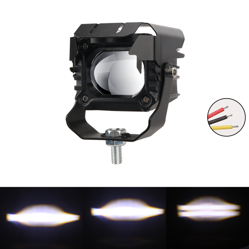 Spotlight LED pentru motocicletă, carcasă din aluminiu și lentilă, 12V, IP67, 15000 lm, LED