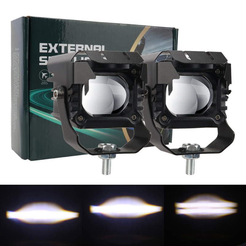 Spotlight LED pentru motocicletă, carcasă din aluminiu și lentilă, 12V, IP67, 15000 lm, LED