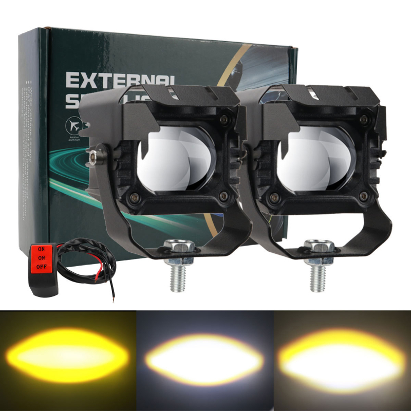 Spotlight LED pentru motocicletă, carcasă din aluminiu și lentilă, 12V, IP67, 15000 lm, LED