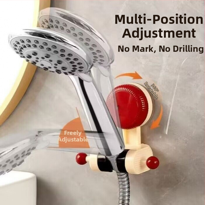 Regulējams dušas galvas turētājs ar sūkņa stiprinājumu – bez urbšanas, plastmasas konstrukcija, mājas lietošanai