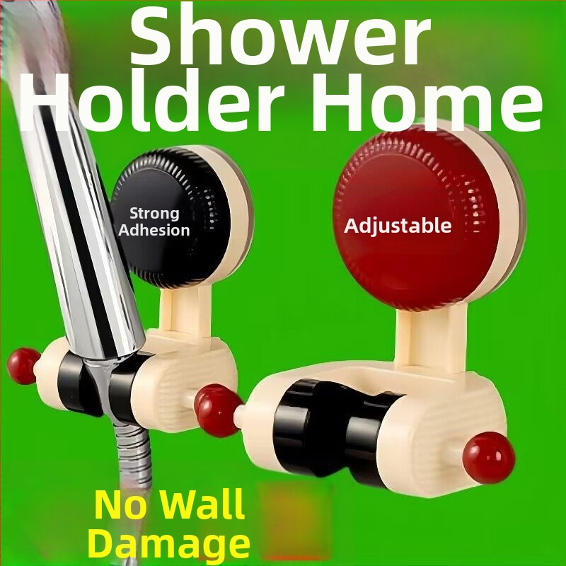 Regulējams dušas galvas turētājs ar sūkņa stiprinājumu – bez urbšanas, plastmasas konstrukcija, mājas lietošanai