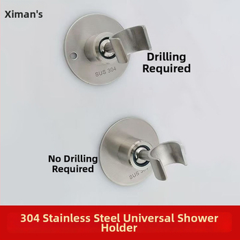 Dušo galvos sieninis laikiklis – 304 nerūdijantis plienas, šlifuotos paviršiaus, įmontuojamas į sieną, be gręžimo