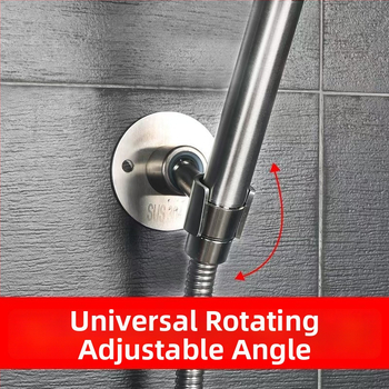 Dušo galvos sieninis laikiklis – 304 nerūdijantis plienas, šlifuotos paviršiaus, įmontuojamas į sieną, be gręžimo