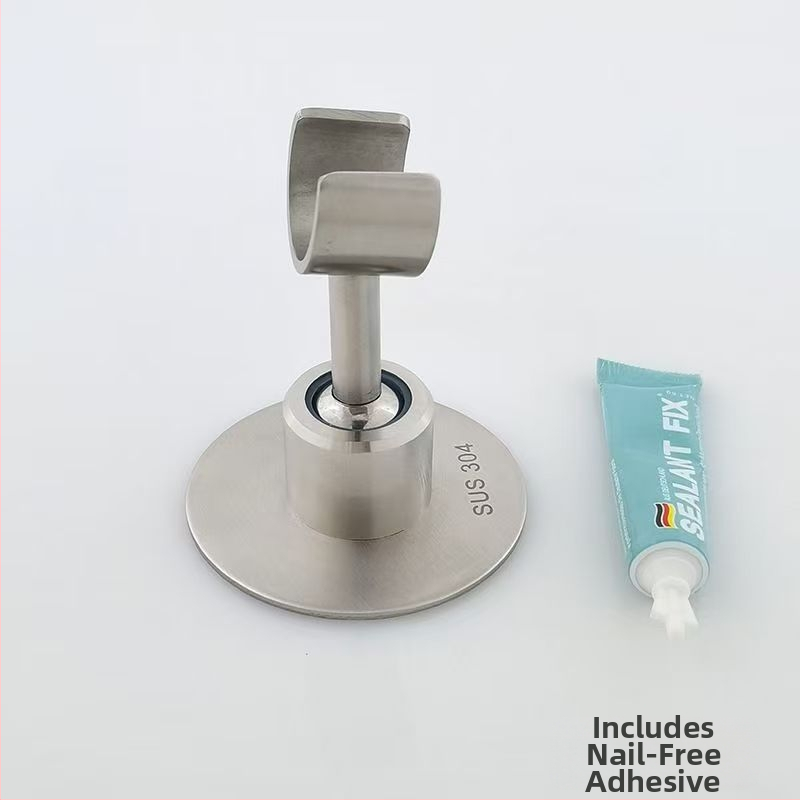 Dušo galvos sieninis laikiklis – 304 nerūdijantis plienas, šlifuotos paviršiaus, įmontuojamas į sieną, be gręžimo