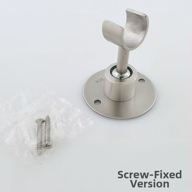 Dušo galvos sieninis laikiklis – 304 nerūdijantis plienas, šlifuotos paviršiaus, įmontuojamas į sieną, be gręžimo