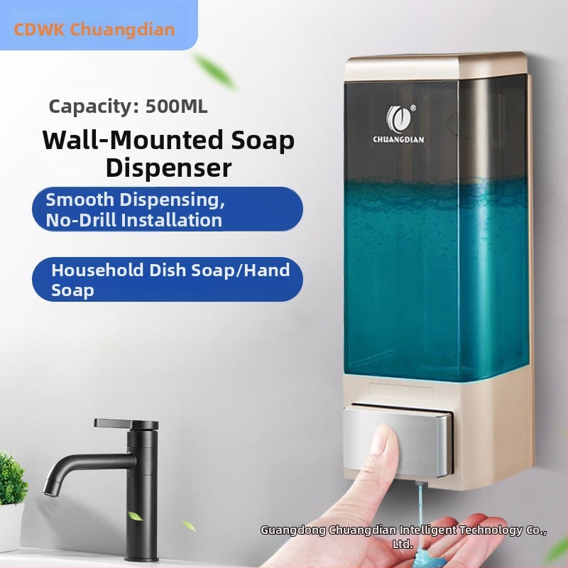 Seininis rankinis muilo dozatorius, ABS medžiaga, rankinis spaudimas, CE sertifikatas, Creation Point prekinis ženklas, paruoštas privatizacijai