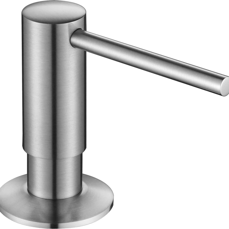 Virtuvės kriauklės muilo dozatorius su spaudimu (Medžiaga: Varis; Paviršius: Elektroplakavimas; Veikimas: Rankinis spaudimas; Svoris: 0.35 kg)