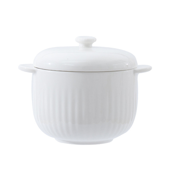 Porcelánból készült sűrítőedény levesekhez, glazúros felülettel, modern minimalist stílus (Anyag: porcelán; Felület: glazúros; Testreszabás: elérhető; Stílus: modern és minimalistikus)