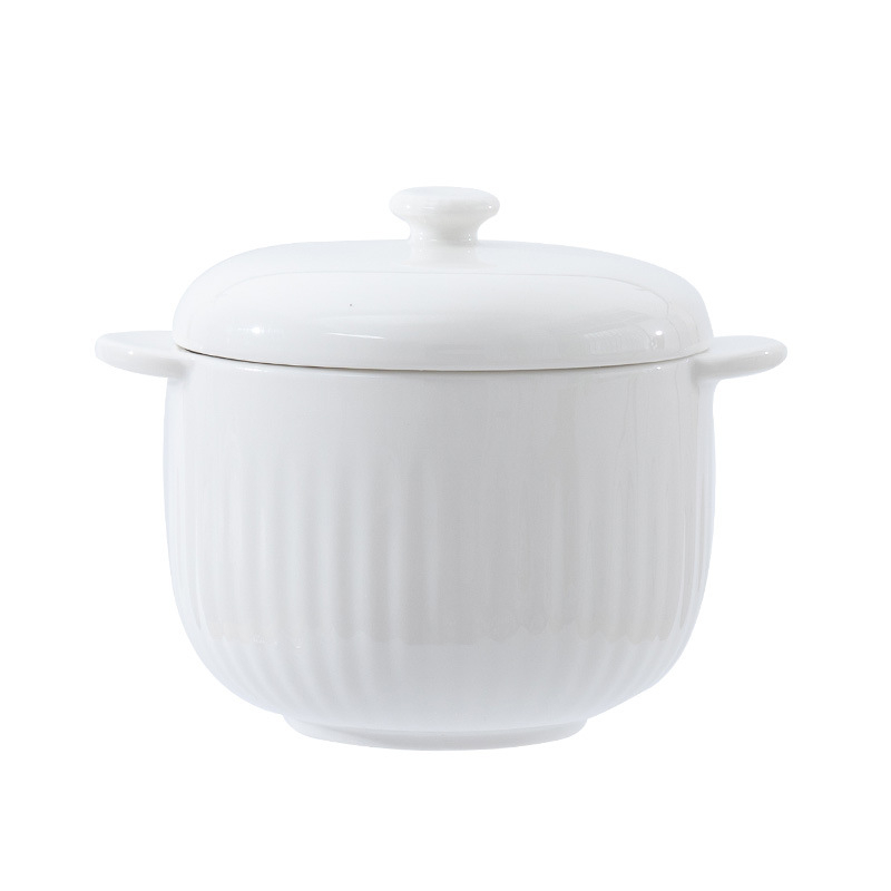 Porcelánból készült sűrítőedény levesekhez, glazúros felülettel, modern minimalist stílus (Anyag: porcelán; Felület: glazúros; Testreszabás: elérhető; Stílus: modern és minimalistikus)