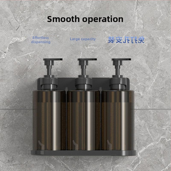 Vonios kambario sieninis muilo dozatorius, iš plastiko, vieno gabalo formavimas, rankinis spaudimas, šiuolaikinis stilius