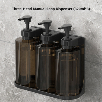 Vonios kambario sieninis muilo dozatorius, iš plastiko, vieno gabalo formavimas, rankinis spaudimas, šiuolaikinis stilius