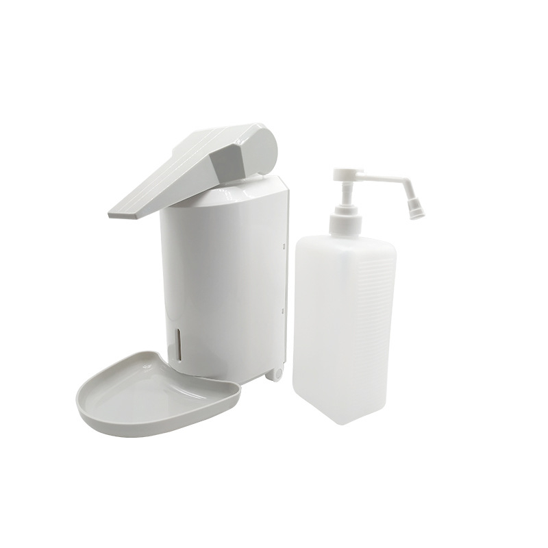 Rankinis muilo dozatorius su rankų spaudimo funkcija, sieninis montavimas, ABS inžinerinis plastikas, šiuolaikinis minimalistinis stilius, Idas