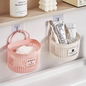 Zidni viseći kuhinjski organizator za skladištenje luka, češnjaka i đumbira — Materijal: Plastika, Model: Cyi-7720, Marka: Qiwang, Lansiranje 2024