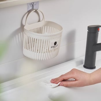 Zidni viseći kuhinjski organizator za skladištenje luka, češnjaka i đumbira — Materijal: Plastika, Model: Cyi-7720, Marka: Qiwang, Lansiranje 2024