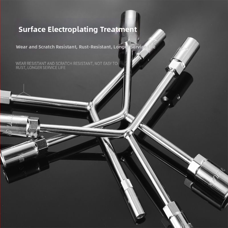 Ligzdas atslēga — trīskarīgs un Y-veida dizains, riepu un motociklu remontam, no augsta oglekļa tērauda, zīmols Powerful Merchant