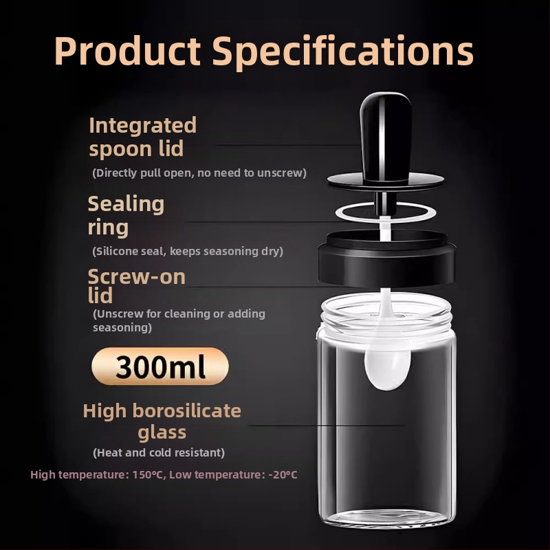 Fűszertartó üveg, Üveg, Hőálló, Skandináv Stílus