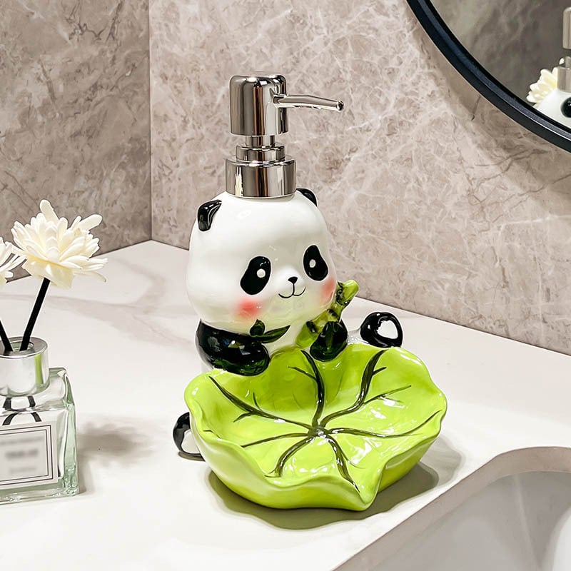 Керамична бутилка за дезинфекция на ръце с механизъм за натискане, глазуриран дизайн, стил лайт люкс, подходяща за баня и гел за душ