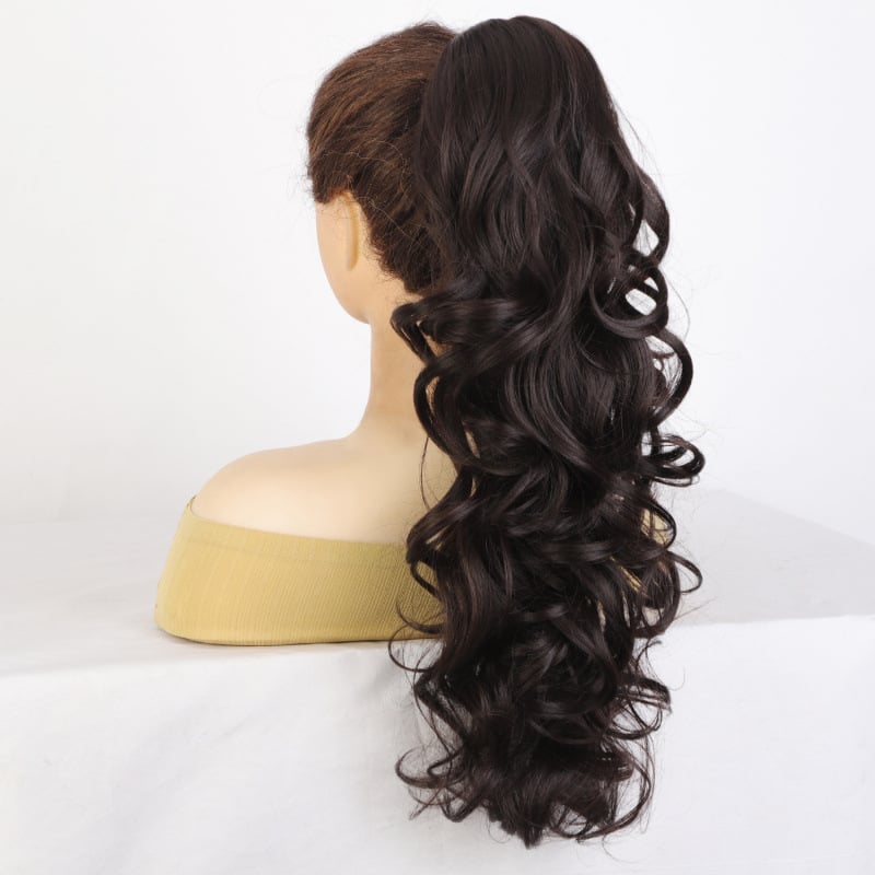 Koni wig za žene – clip-on, europski/američki stil, velike valovite kovrče, duga kosa