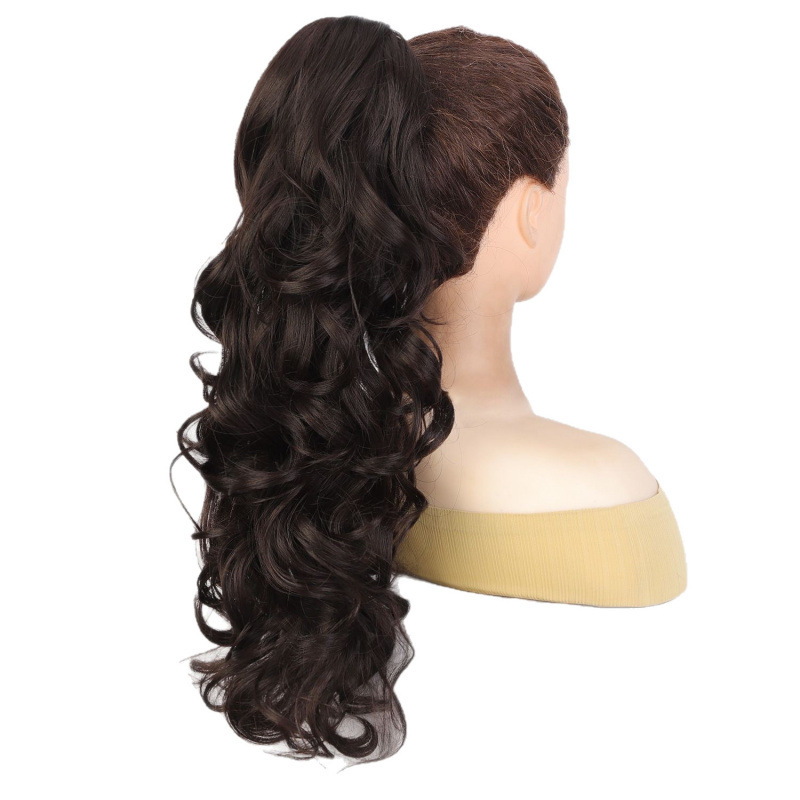 Koni wig za žene – clip-on, europski/američki stil, velike valovite kovrče, duga kosa