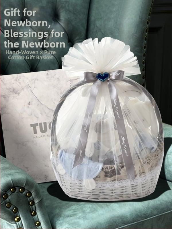 Naujagimių dovanų dėžutė - medvilnės drabužių komplektas kūdikiams su švelniu paviršiaus apdaila, daugiadalis komplektas (0–1 m., iki 80 cm)