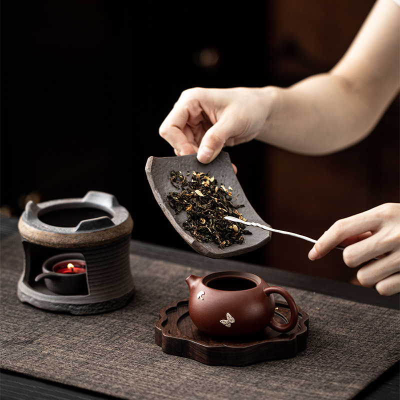 Керамична основа за ароматерапия за камина със салвия и кедър – ръчна изработка в японски стил, полуручна и полумеханична конструкция, Conley Ceramics