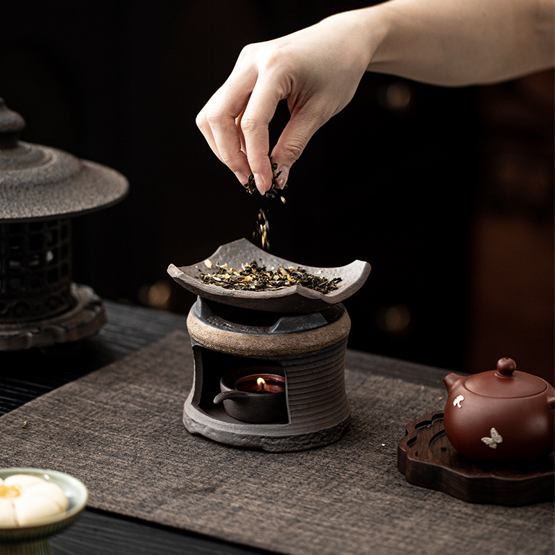 Керамична основа за ароматерапия за камина със салвия и кедър – ръчна изработка в японски стил, полуручна и полумеханична конструкция, Conley Ceramics