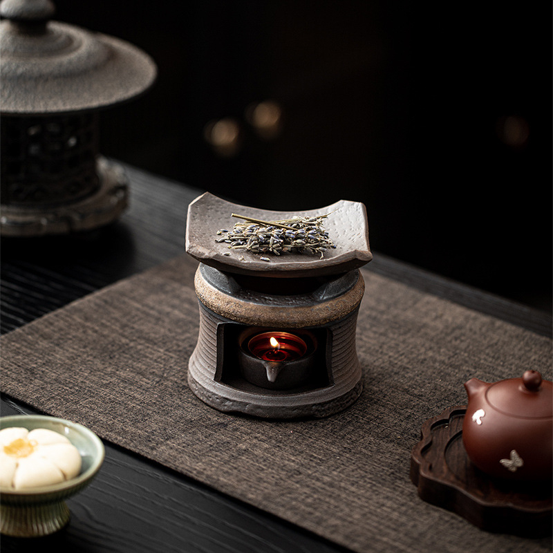 Керамична основа за ароматерапия за камина със салвия и кедър – ръчна изработка в японски стил, полуручна и полумеханична конструкция, Conley Ceramics