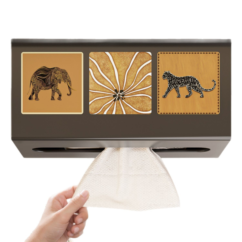 Fali papírzsebkendő- és törölközőtartó, szénacélból készült, modern-minimalista stílus, többfunkciós, nappali és fürdőszoba számára