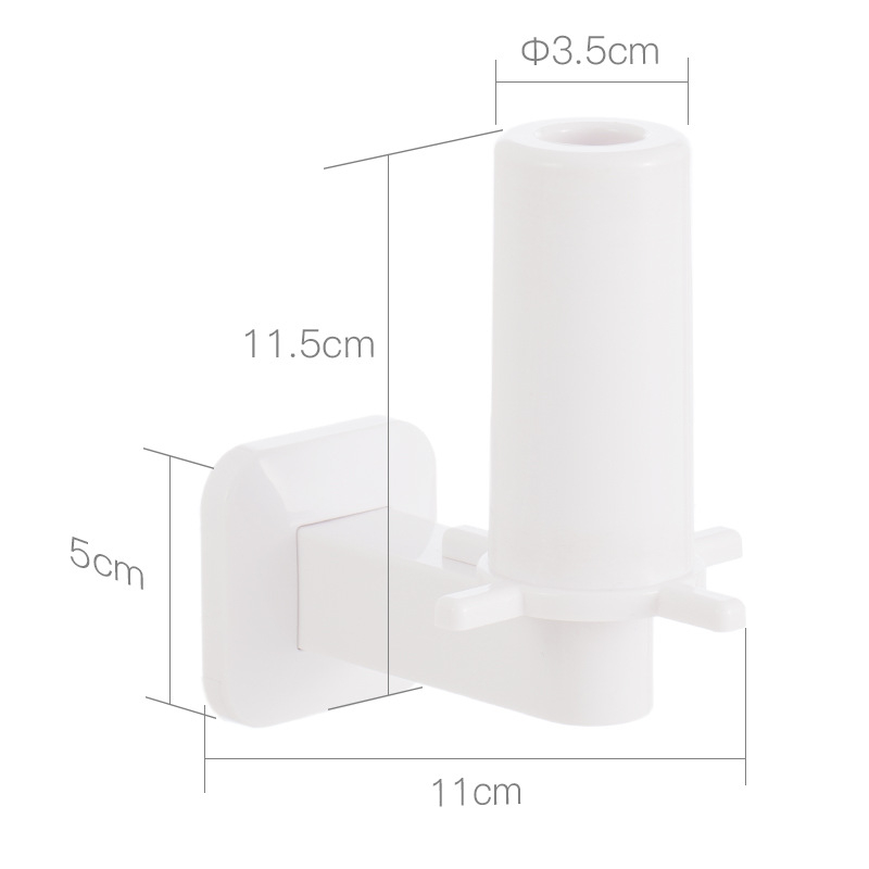 Vertikálny samolepiaci držiak na papier – plastový, cylindrický, moderný štýl (samolepiaci, bez vŕtania)