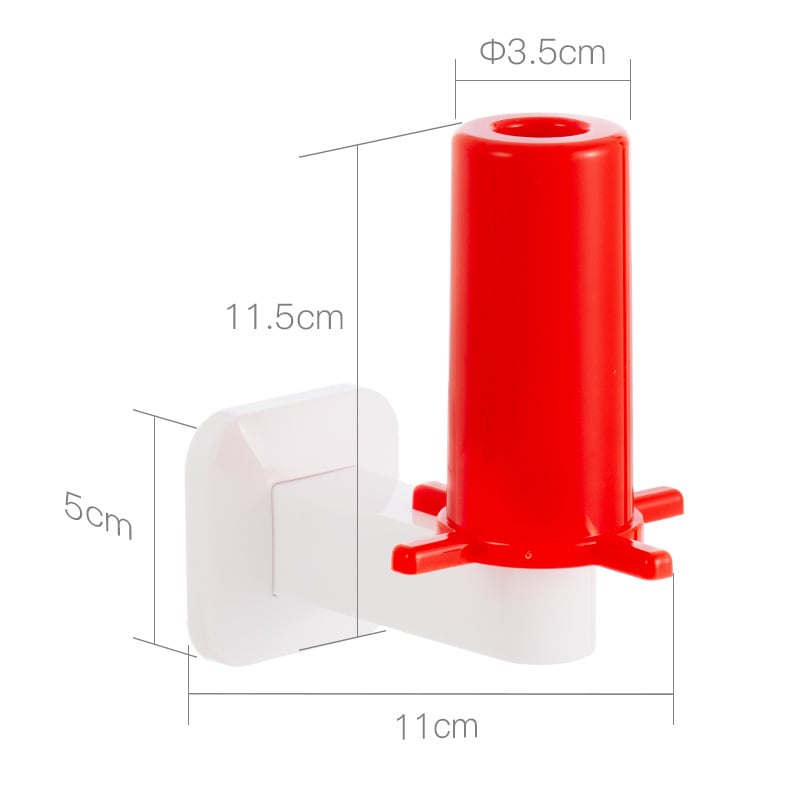 Vertikálny samolepiaci držiak na papier – plastový, cylindrický, moderný štýl (samolepiaci, bez vŕtania)