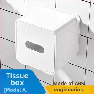 Nástenný držiak na kuchynský papier bez vŕtania, pod skrinkou, magnetický, plastový, štvorcový, moderný minimalistický štýl