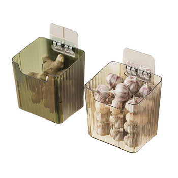 Prozirni zidni kutija za pohranu povrća, plastična košarica, model 1, Silver Eyes, moderni minimalistički stil