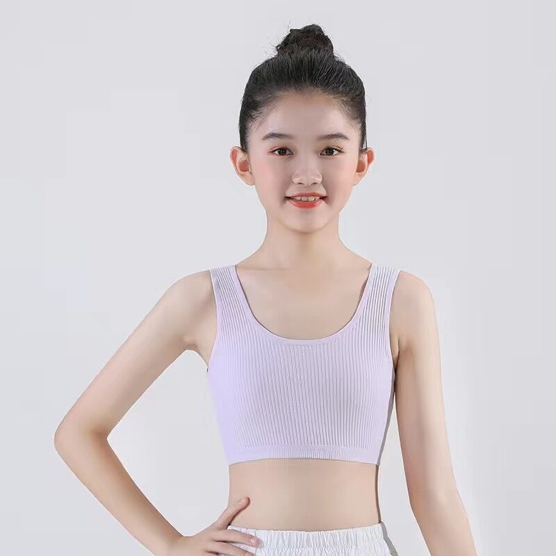 Meitenēm paredzēts kokvilnas divslāņu top, bez metāla stieples, 8–16 gadi