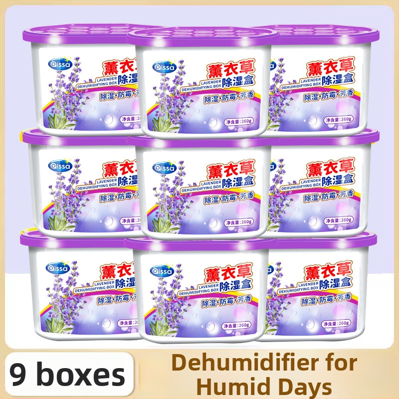 Desikantas drėgmės šalinimo dėžutė su drėgmės sugeriančiu maišeliu, pelėsių atsparumas, levandų kvapas, 260 g