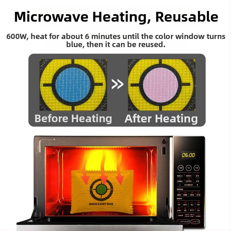 Namų silikagelių desikantas džiovinimui ir drėgmės mažinimui, bekvapis; pakuotė maiše, 50 vienetų