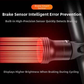 Stražnje svjetlo za bicikl s pametnim senzorom kočnice, indikator punjenja, za cestovne i MTB bicikle