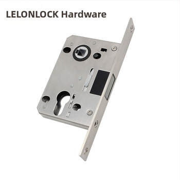 Korpus zámku z nehrdzavejúcej ocele, model RML-35, neviditeľná magnetická jazýček, rozstup otvorov 55×72 mm, vhodný pre drevené dvere