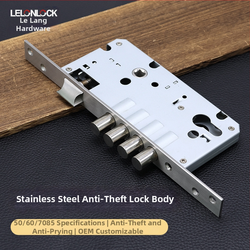 Nehrdzavejúce oceľové telo zámku proti krádeži pre drevené dvere, univerzálne valcové telo zámku 5085/6085/7085, model RML-40, hmotnosť 0,9 kg