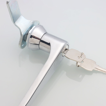 Hengzhu MS316 Zn ötvözet fogantyúzár elosztó dobozokhoz, magas és alacsony feszültségű szekrényekhez, fényes króm felület