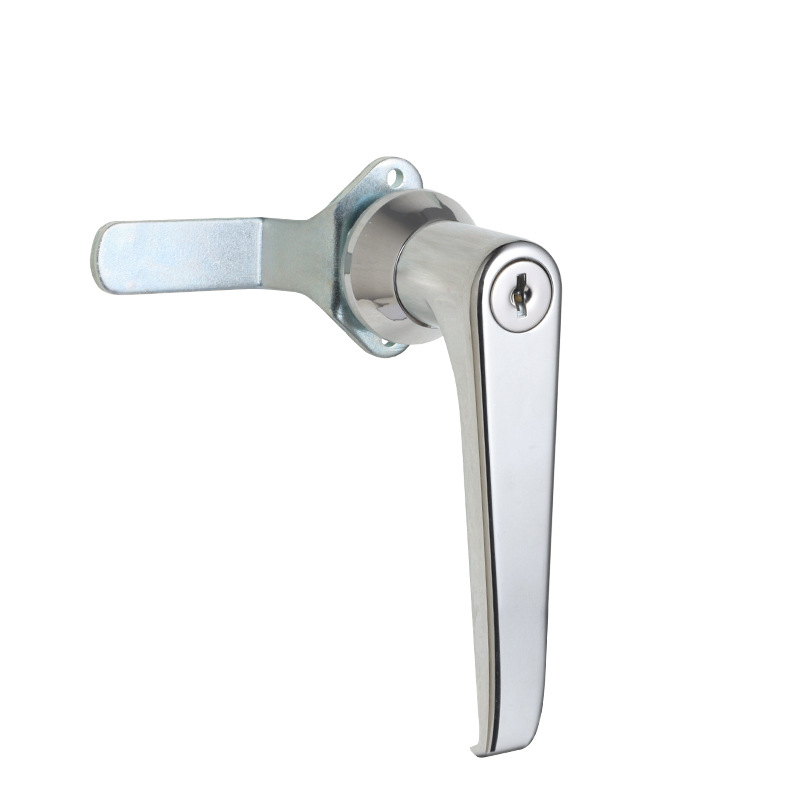 Hengzhu MS316 Zn ötvözet fogantyúzár elosztó dobozokhoz, magas és alacsony feszültségű szekrényekhez, fényes króm felület