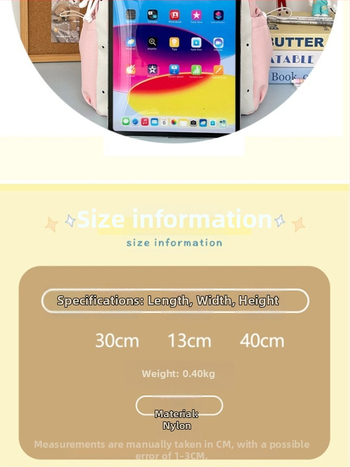 Tüdrukutele mõeldud jaapani stiilis kerge seljakott – suur mahutavus (Materjal: nailon; Mahutavus: kuni 20 L; Veekindel; Sobib 10-tollisele sülearvutile)