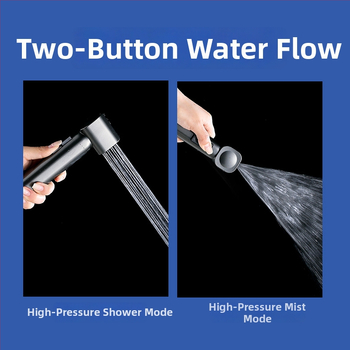 Душова пръскачка с кран 2-in-1, ABS корпус, функции пръскане и дъжд, въртяща се инсталация, електроплакиран покритие